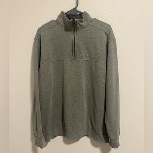 Columbia Men's Zip-Up Green Gray Quarter Zip Sweater